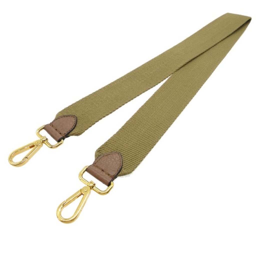 Fendi Shoulder Strap Canvas Leather Khaki 1803